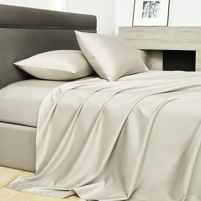 Sheet Set 800 Thread Count Long Staple Cotton Sateen Silky Soft Smooth Hotel Luxury 4