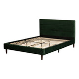 Maliza Upholstered Complete Platform Bed, Queen, Green