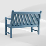 Garden Bench, 2-Person Poly Lumber Patio Bench, All-Weather Outdoor Bench That