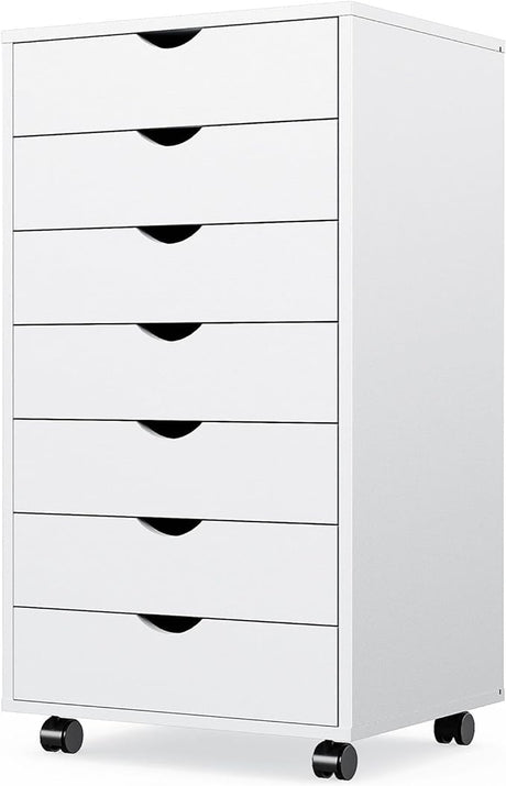 5 Drawer Chest- Dressers Storage Cabinets Wooden Dresser White Mobile Cabinet