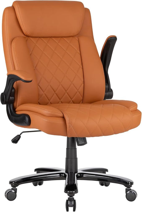 Big and Tall 500lbs Office Chair Wide Spring Seat, High Back Large Executive Chair