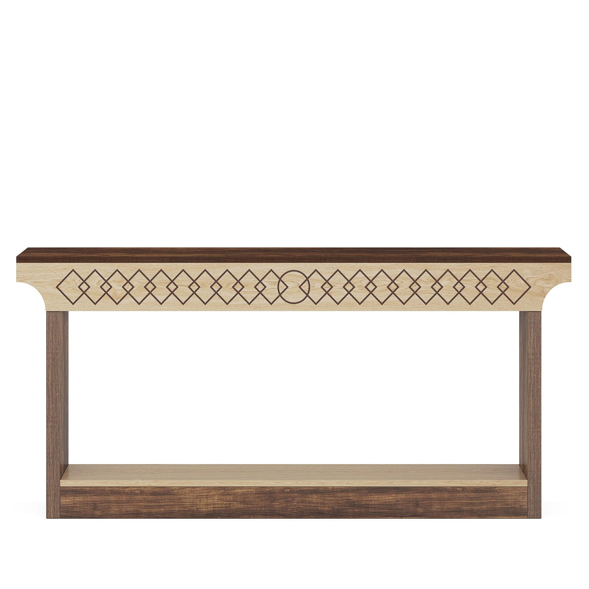 70.9-Inch Farmhouse Console Table: Wood Extra Long Sofa Table Behind Couch Table,