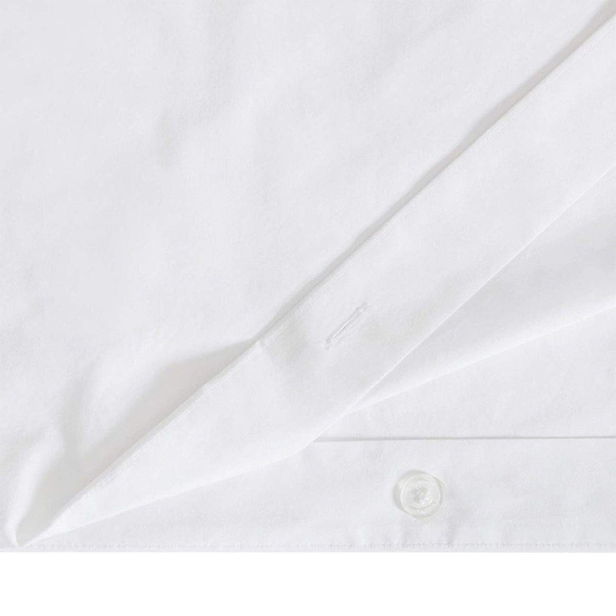 Luxury Sateen Duvet Cover - 100% Cotton, Full/Queen Size in White with Extra-Long