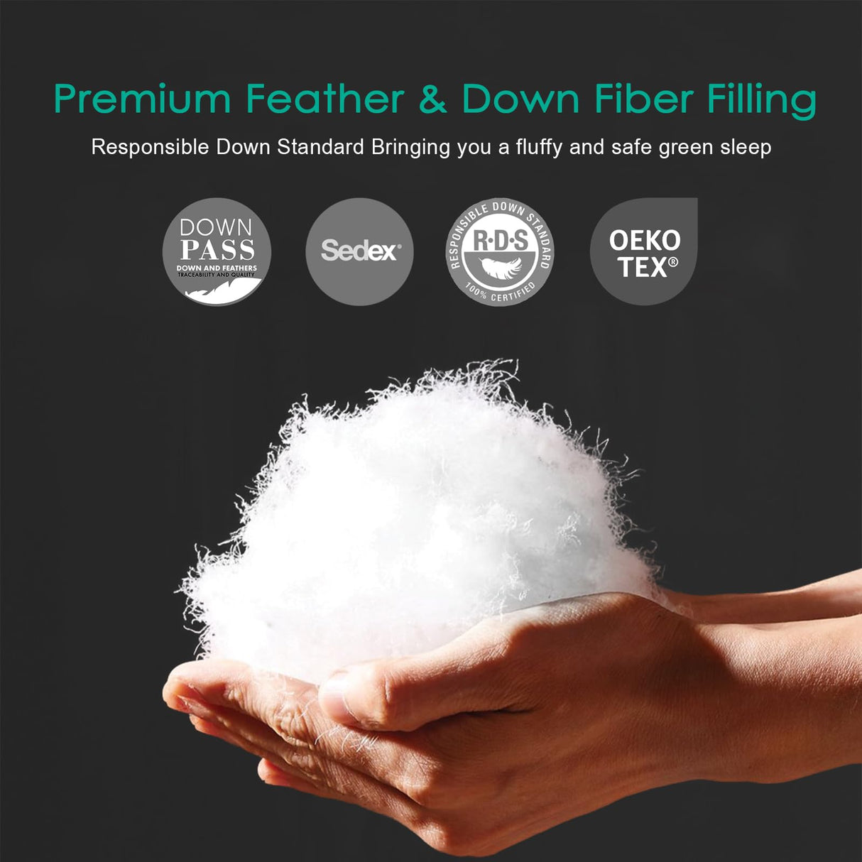 Light Feather Down Fibers Comforter Queen Size, All Seasons White Ultra Soft Duvet Insert, Filled with Feather and Down Fibers Duvet, with Soft Cotton Blend Cover 90×90 inches