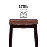 Cognac Backless Counter Stool