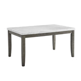 Co Emily Marble Dining Transitional Styling, Tapered Legs Finish Table