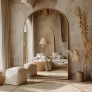 You Oversized Arched Mirror  - Gold Thin Frame