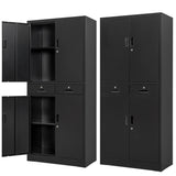 Metal Cabinet, Garage Storage Cabinet with Drawers and Adjustable Shelves for Garage