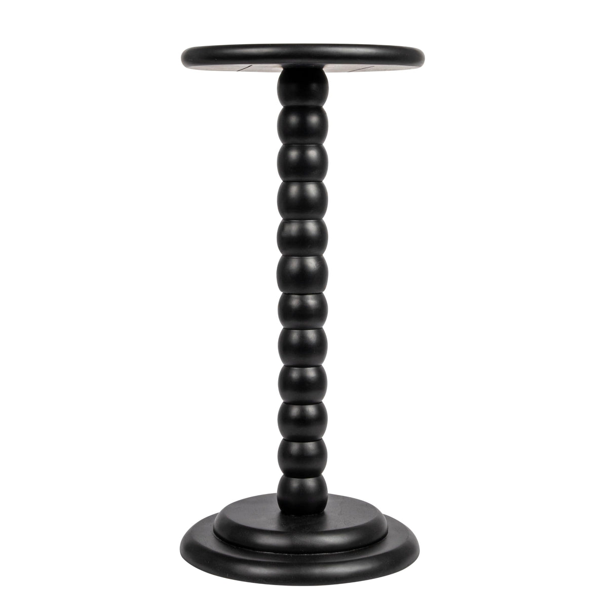 Stacked Pedestal Cocktail Side Table, Black