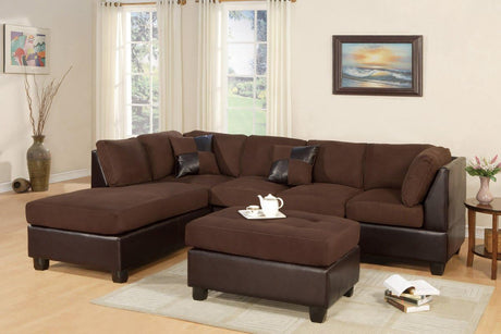 BOBKONA PDEX-F7615 Sectional w/Ottoman