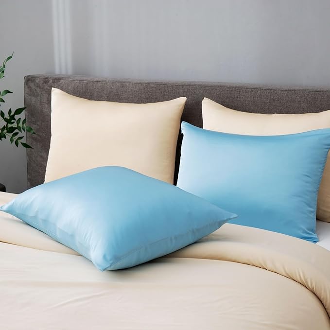 Pure Mulberry Silk Pillowcases Set of 2, Standard Size Silk Pillow Cases,