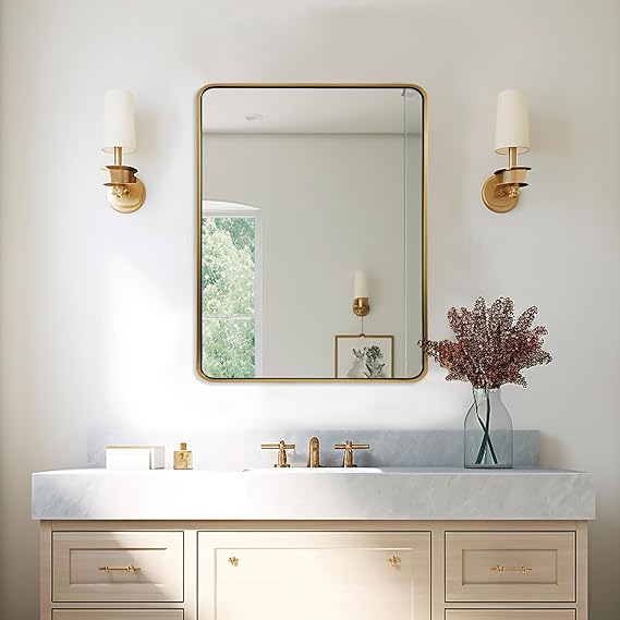 Bathroom Mirror, Bronze Wall Mirror, Bronze Vanity Mirror