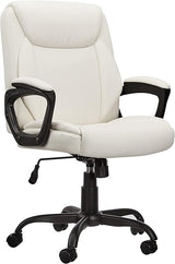 Classic Puresoft PU Padded Mid-Back Office Computer Desk Chair with Armrest