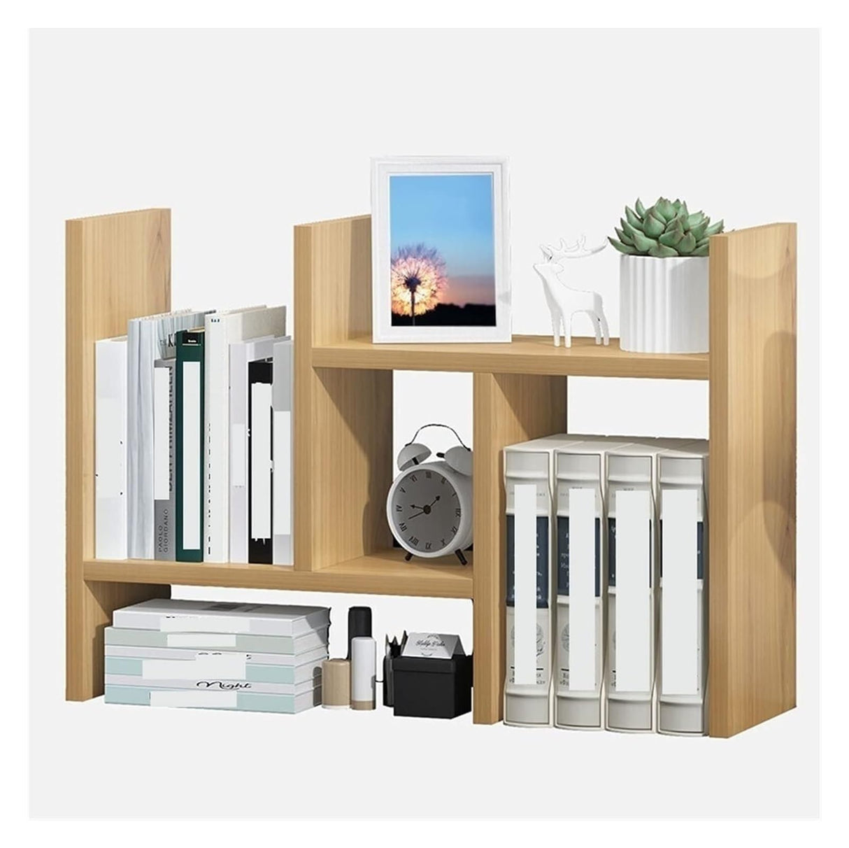 Bookshelf Bookcase Desktop Telescopic Small Bookshelf Storage Storage