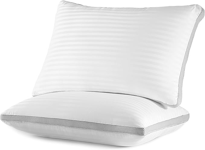 Bed Pillows for Sleeping, Queen Size Set of 2, Sandwich Mesh with Breathable Sides,