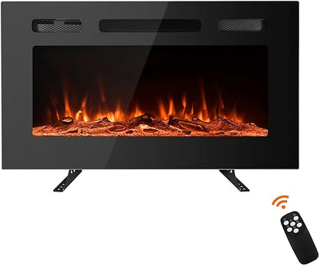 Wall Fireplace Electric with Remote Control