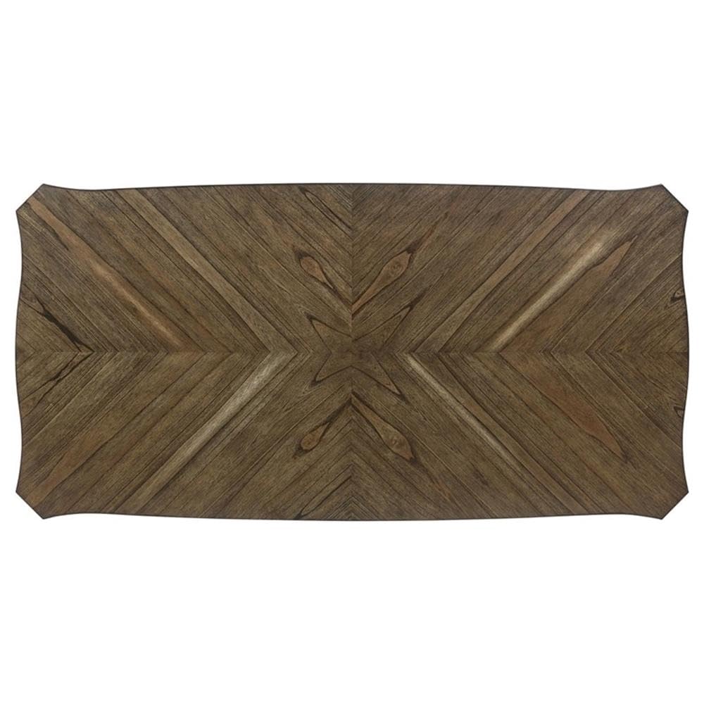 Wood Starburst Dining Table Set in Khaki and Rustic Cream