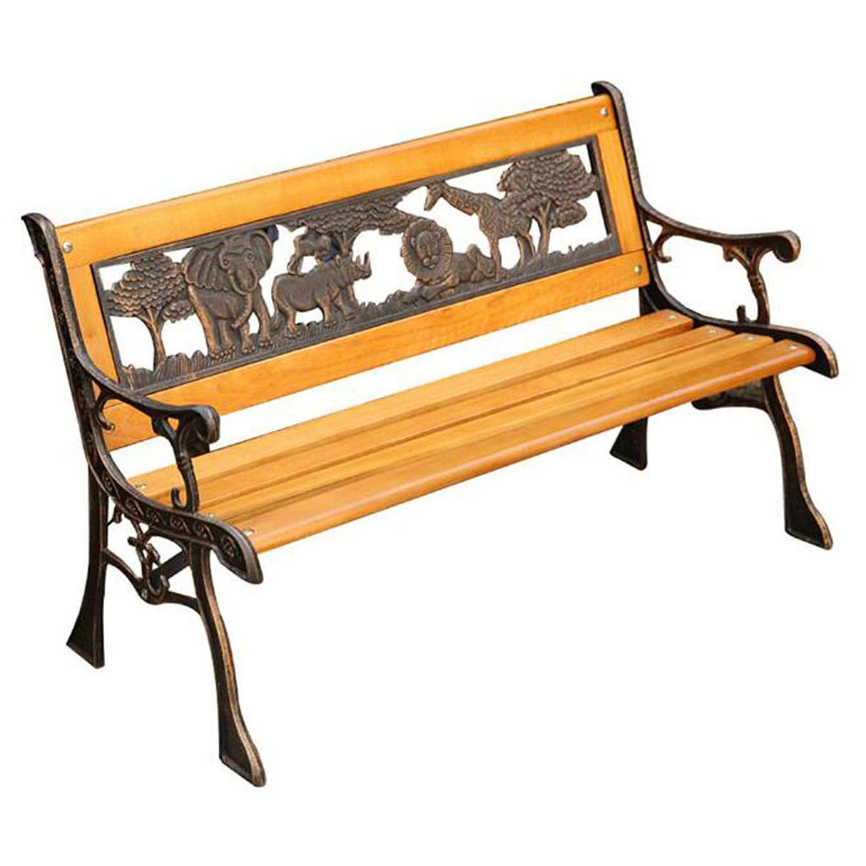 Garden Bench Park Bench Mini Sized Wood Outdoor Benches Weatherproof for Patio Lawn Balcony Backyard Porch and Indoor