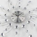 Modern 3D Crystal Wall Clock - Celebration Decorative Metal Wall Clock