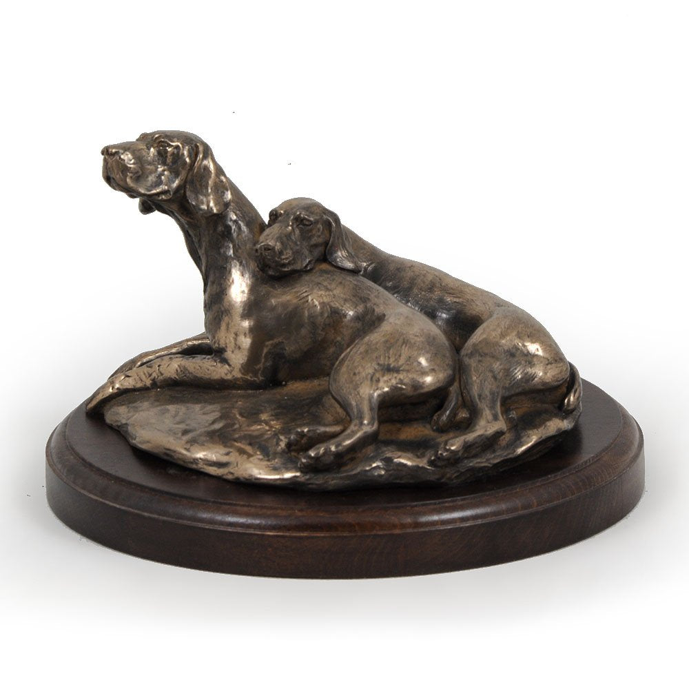 Dog Wooden Base Statue - Unique Edition ArtDog Collection - Handmade Dog Sculpture