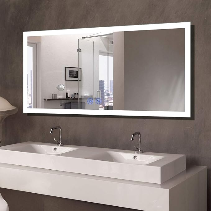 Bathroom Mirror with Lights, LED Lighted Bathroom Vanity Mirror, Led Mirror for Bathroom,