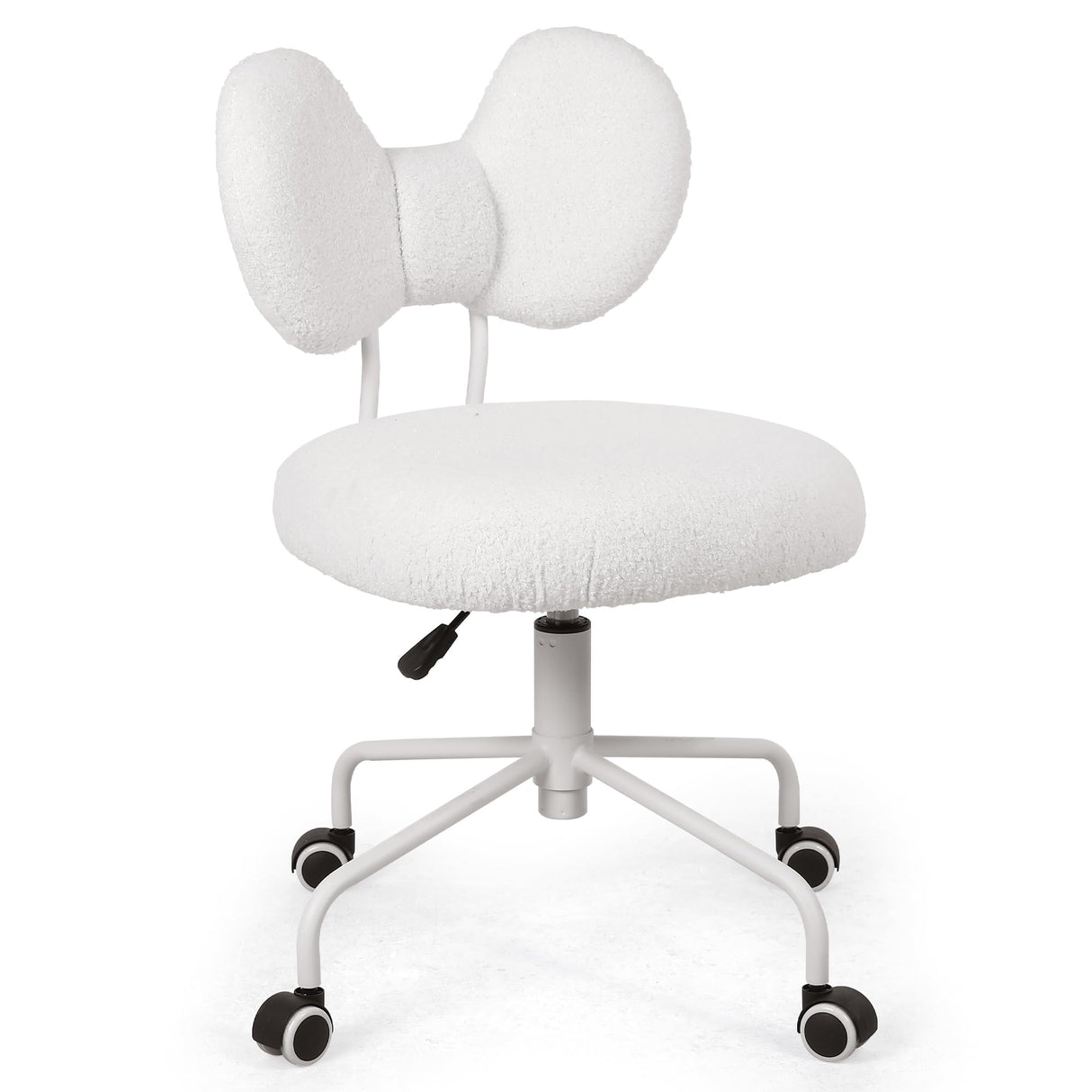 Armless Desk Chair with Wheels - Adjustable Swivel Office Chair