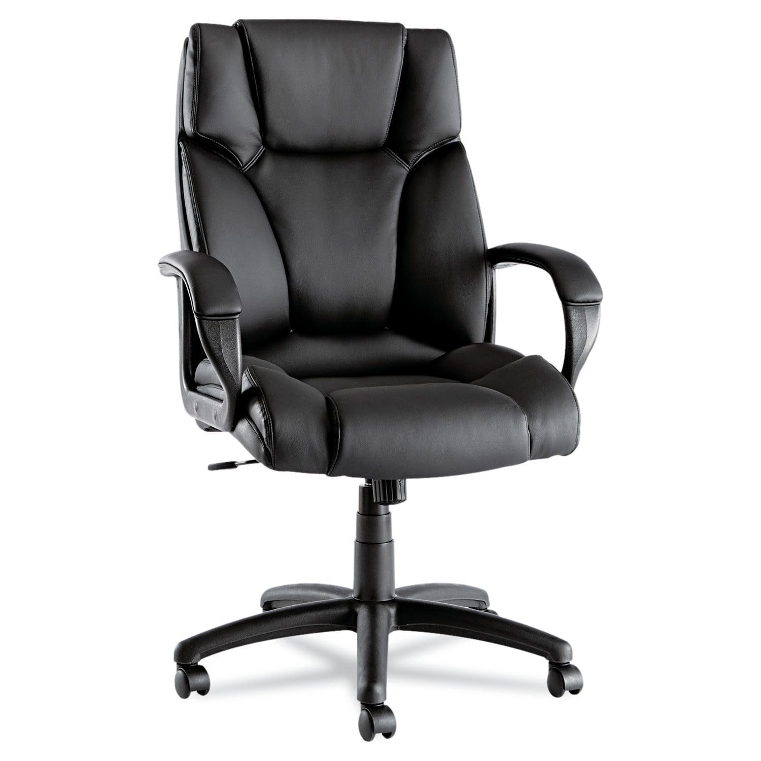 Fraze Series 17.71 in. to 21.65 in. Seat Height Executive High-Back Swivel/Tilt Bonded Leather Chair - Black