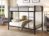 Tool Less Boltzero Bunk Bed, Twin, Black Metal