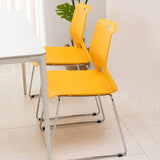 Waiting Room Chairs, Pack of 4 Plastic Chairs Office Guest Chairs & Reception Chairs Staking Chairs for Meeting Room,