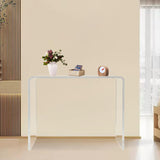 Acrylic Console Table, 37.5” D x 15.25” W x 29.25” H Modern Entryway Table for Hallway