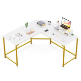 59" L Shaped Desk Corner Computer Desk Gaming Table with Monitor Stand Workstation
