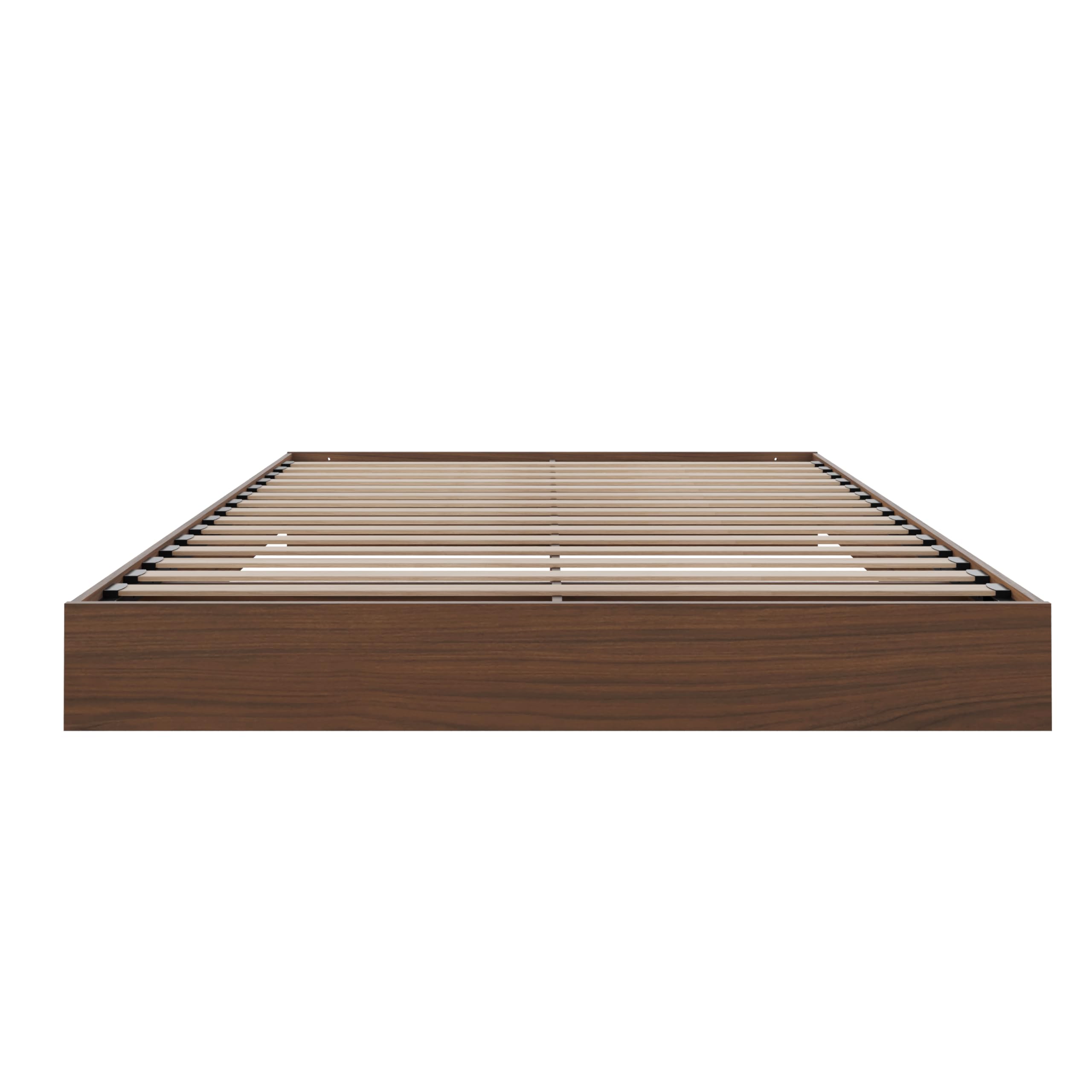 Alibi Queen Size Platform Bed, Walnut