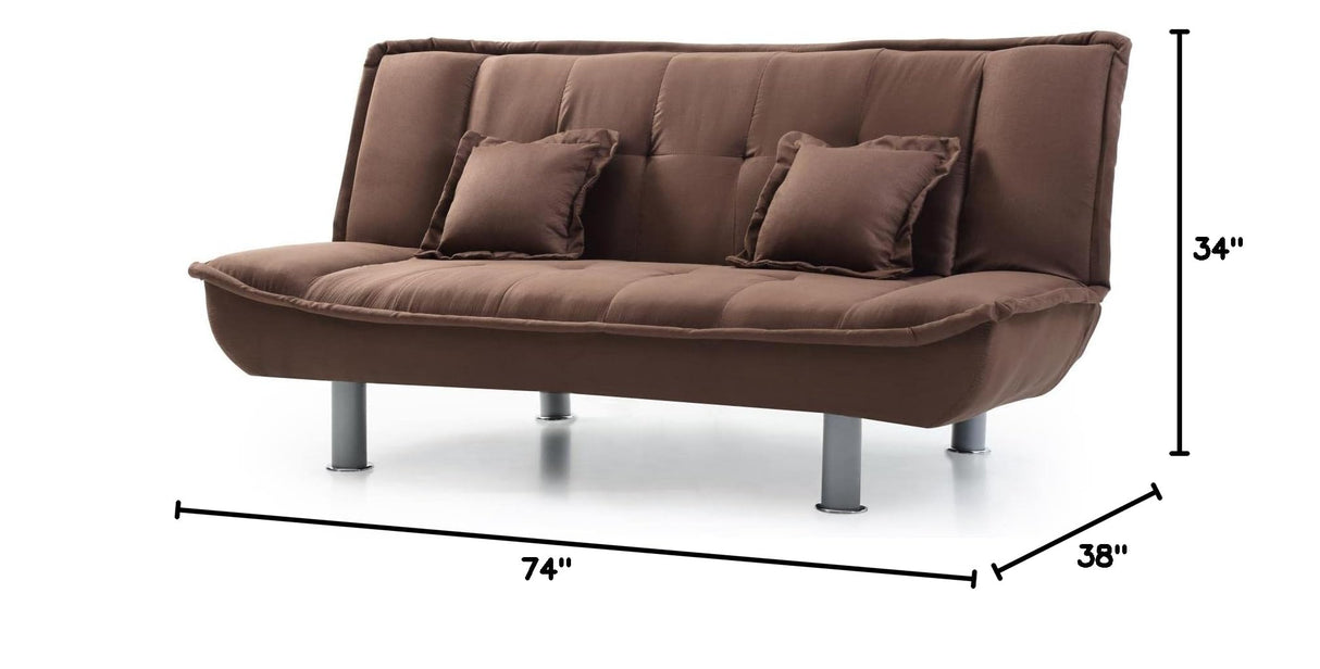 Furniture Futon Sofa Bed, Chocolate