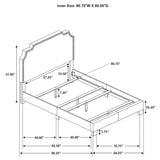 Tamarac Upholstered Queen Bed with Nailhead Grey