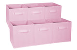 Sorbus Kids Pink Dresser with 8 Drawers + 11 Inch Pink Cube Storage Bins (6 Pack) Bundle - Matching Set - Storage Unit Organizers for Clothing - Bedroom, Kids Rooms, Nursery, & Closet