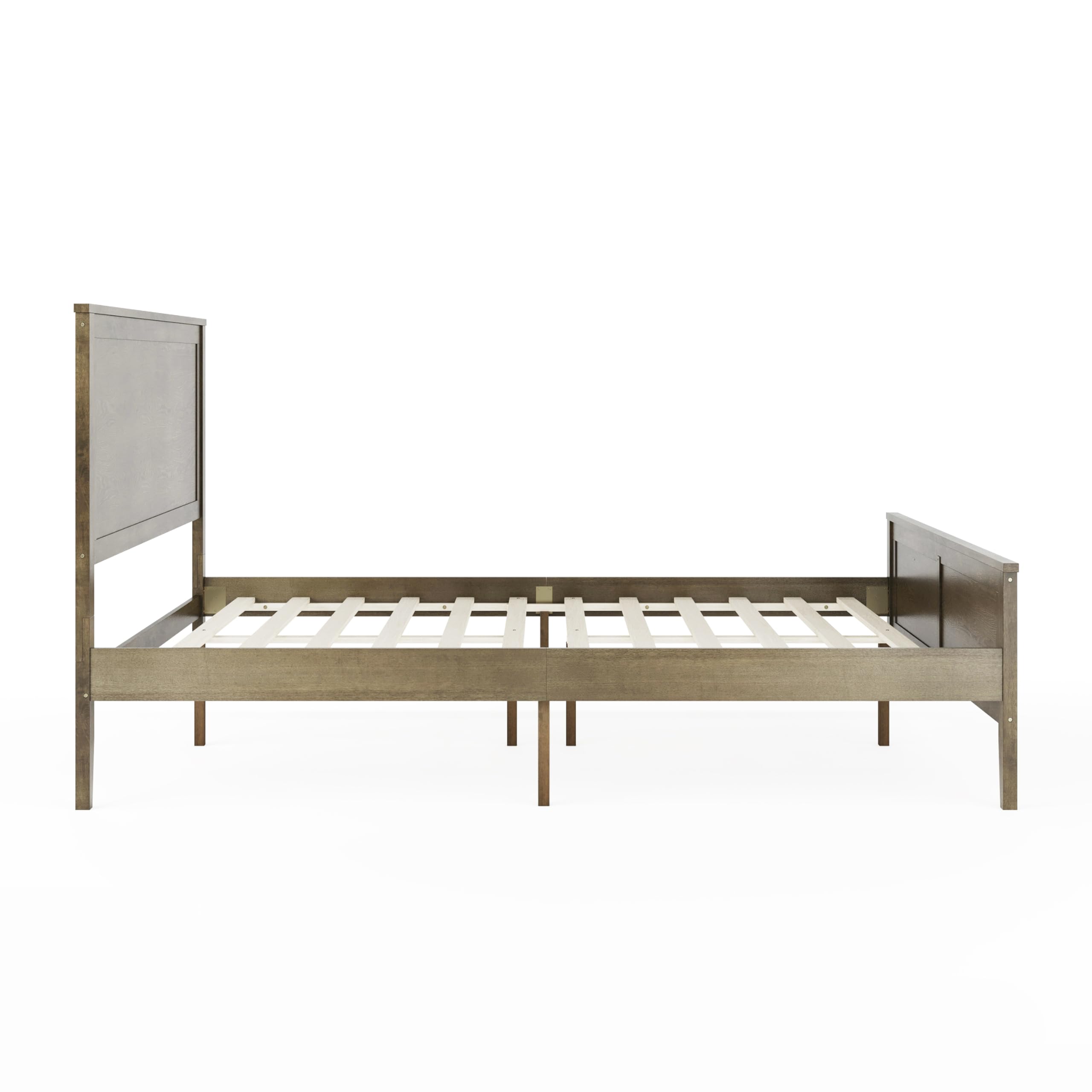 Corbin Solid Wood Platform Bed with Wooden Headboard