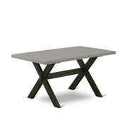 X696X2630-5 - 5-piece dining room set consists of a dinner table with Cement top and 4