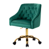 Large Velvet Fabric Swivel Task Chair for Home Office Ergonomic Comfortable Chair