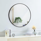 GZ 47x14 Mirror Rectangle Full Body Length Door Hanging Wall Mounted Metal Frame Dressing Make-up Mirrors for Entryway Bedroom Bathroom Living Room 47 14 inch Black