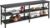 Stand up to 70 Inch TV, 63" Entertainment Center, TV Media Console with 3-Tier Storage