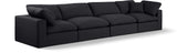 187Black-S158 Comfy Collection Modern | Contemporary Upholstered Modular Sofa