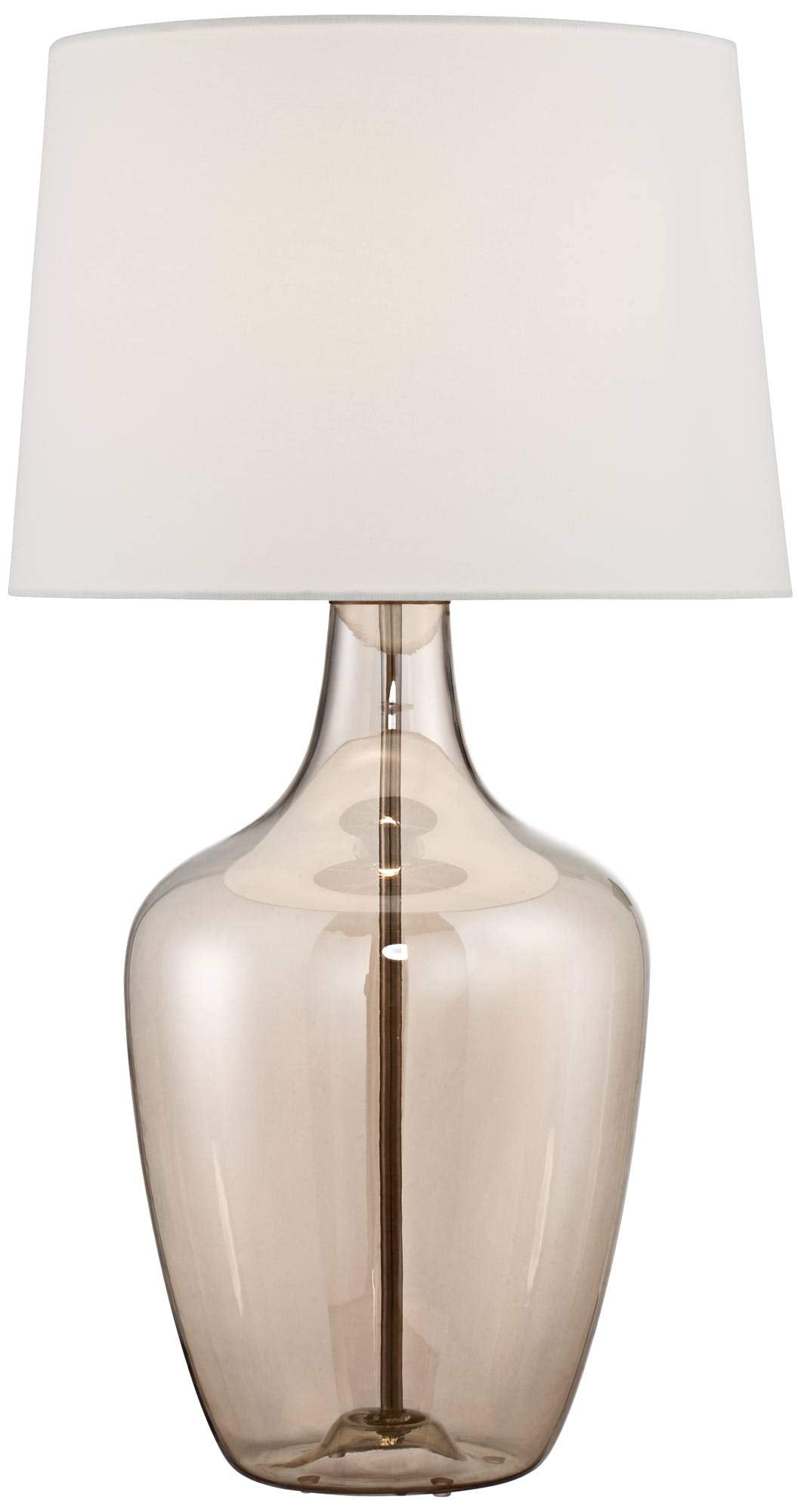 Ania 31" Tall Jar Large Modern Coastal Country Cottage End Table Lamp Clear Champagne