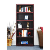 2-Piece Set with 72" Tall Solid Wood Triple Wide Bookcase with Adjustable Shelves