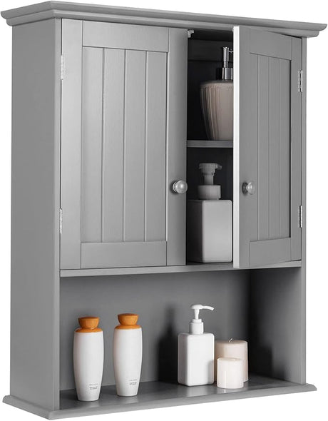 Wall Mount Bathroom Cabinet Wooden Medicine Cabinet Storage Organizer