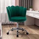 Cute Desk Chair, Modern Velvet Vanity Makeup Chair, 360° Swivel Height Adjustable