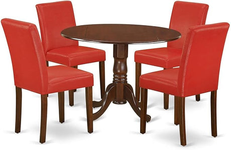 DLAB5-MAH-72 5 Piece Dinette Set for 4 Includes a Round Dining