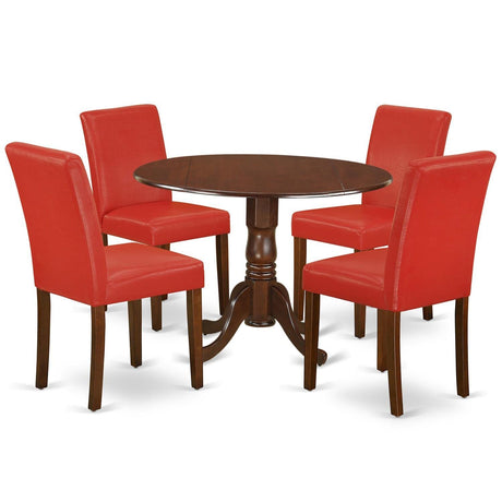 DLAB5-MAH-72 5 Piece Dinette Set for 4 Includes a Round Dining