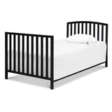 Folding Portable 3-in-1 Convertible Mini Crib and Twin Bed in Ebony, Greenguard Gold