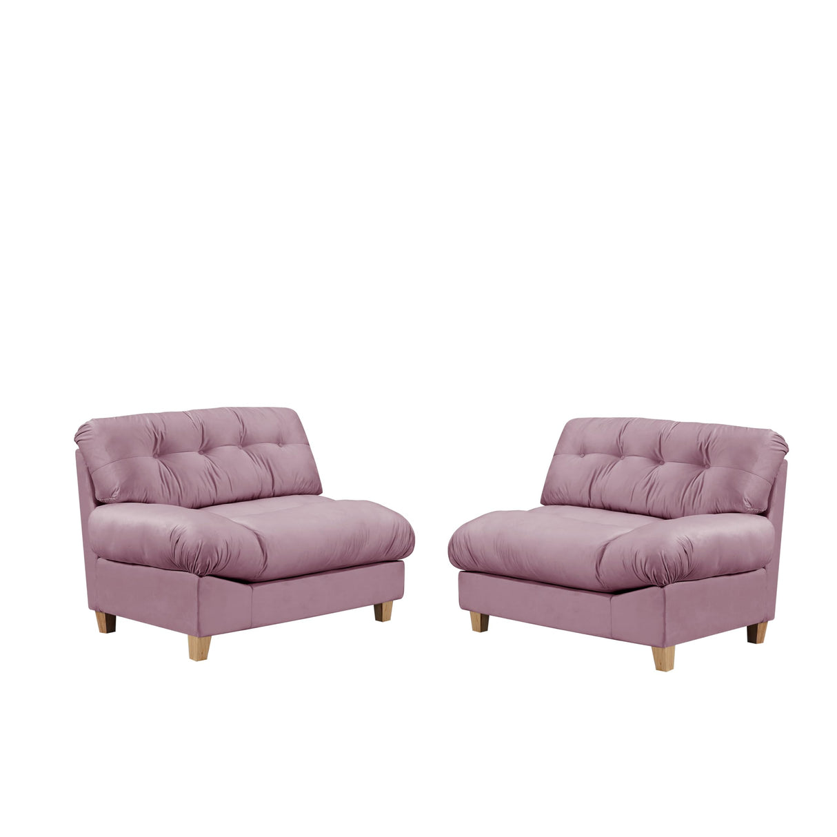 Cloud Separation Sofa, Frosted Velvet Love Seat Sofa with 2 Pillows