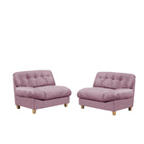 Cloud Separation Sofa, Frosted Velvet Love Seat Sofa with 2 Pillows